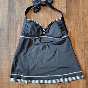 24th & Ocean Black Halter Top Swim Top